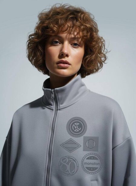 Костюм с худи на молнии